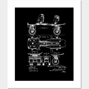 Roller Skate Vintage Patent Drawing Posters and Art